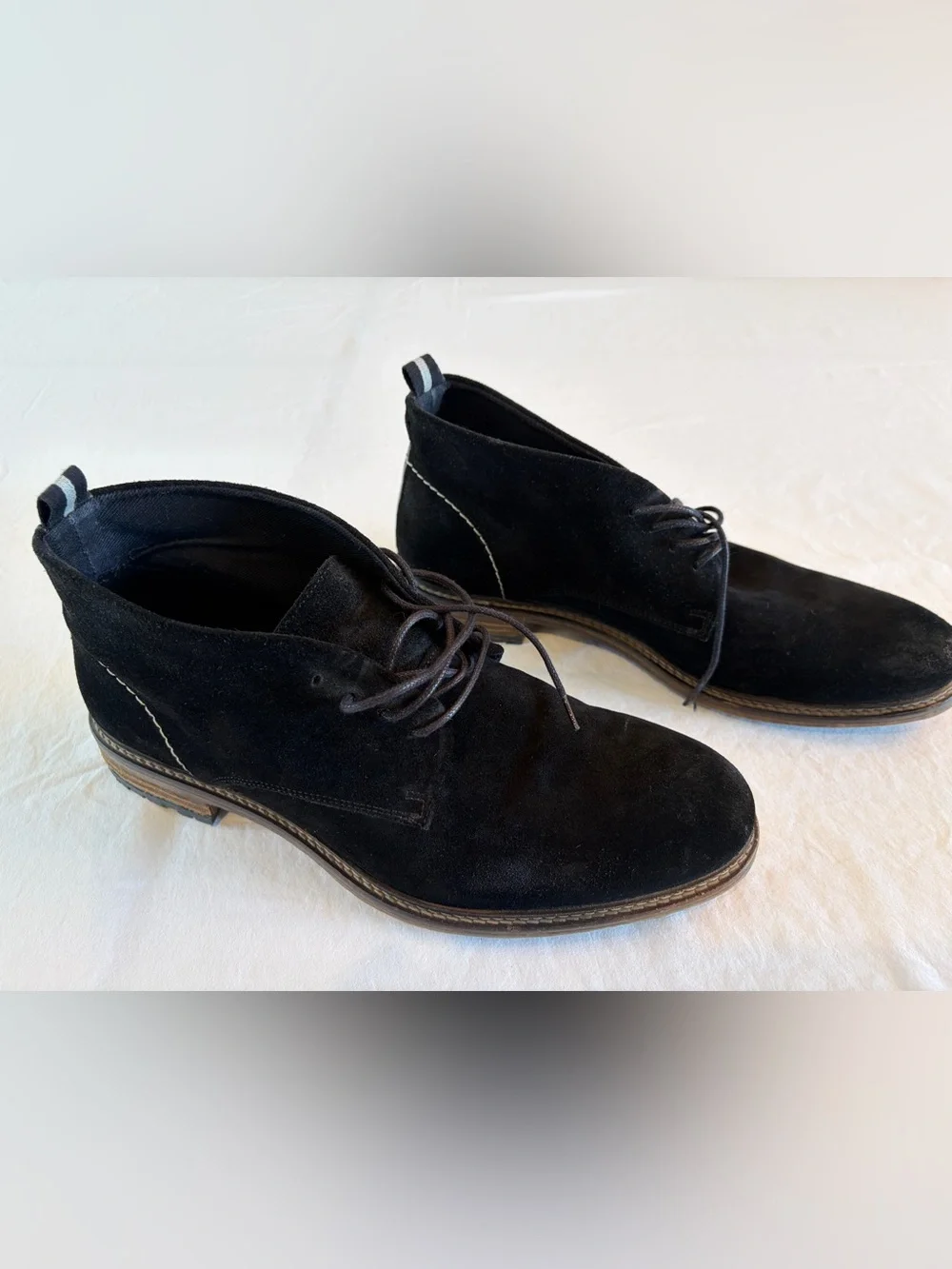 Aldo Black Suede Lace-Up Chukka Boots size 13
